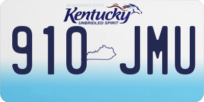 KY license plate 910JMU