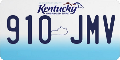 KY license plate 910JMV