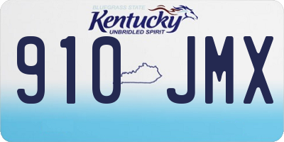 KY license plate 910JMX