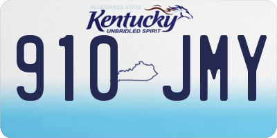 KY license plate 910JMY