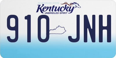 KY license plate 910JNH
