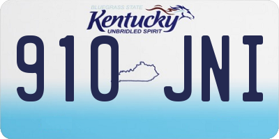 KY license plate 910JNI