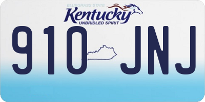 KY license plate 910JNJ