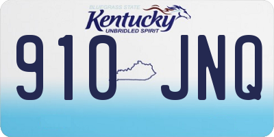 KY license plate 910JNQ