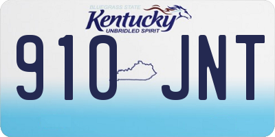 KY license plate 910JNT