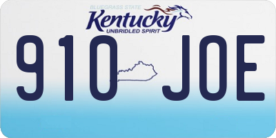 KY license plate 910JOE