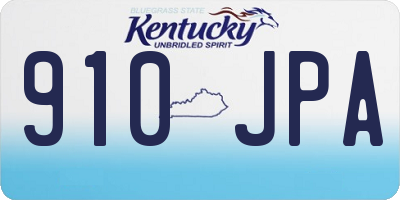 KY license plate 910JPA