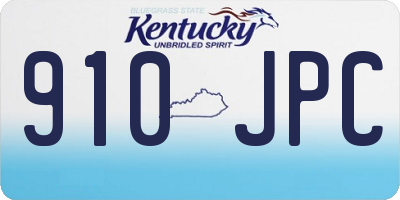 KY license plate 910JPC