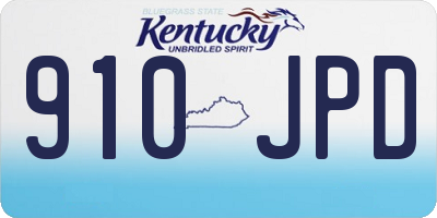 KY license plate 910JPD