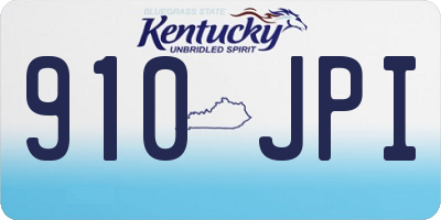 KY license plate 910JPI