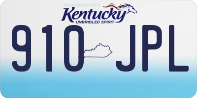 KY license plate 910JPL