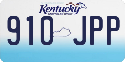 KY license plate 910JPP