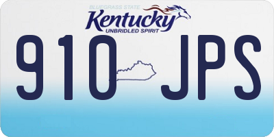 KY license plate 910JPS