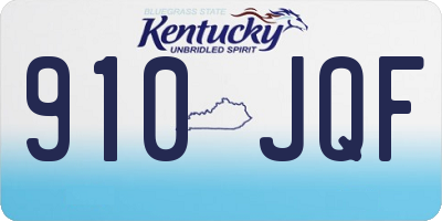 KY license plate 910JQF