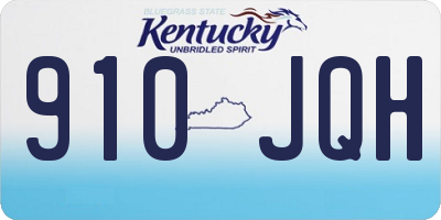 KY license plate 910JQH