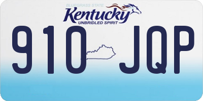 KY license plate 910JQP