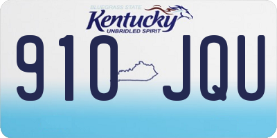KY license plate 910JQU