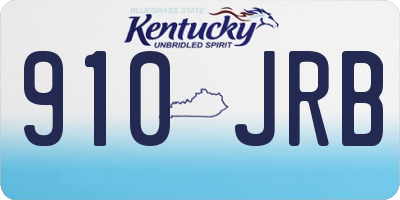 KY license plate 910JRB