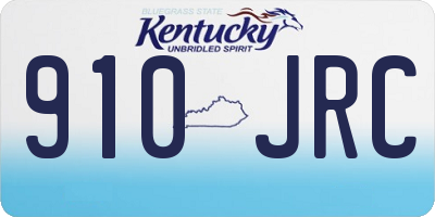 KY license plate 910JRC
