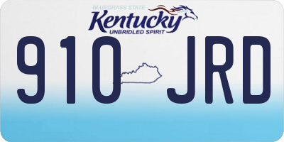 KY license plate 910JRD