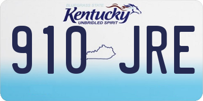 KY license plate 910JRE