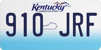 KY license plate 910JRF