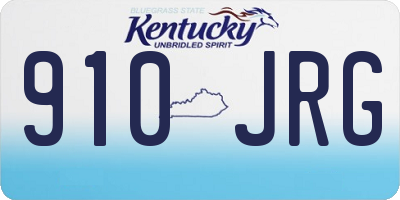 KY license plate 910JRG