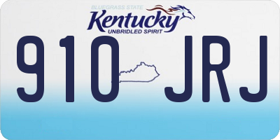 KY license plate 910JRJ