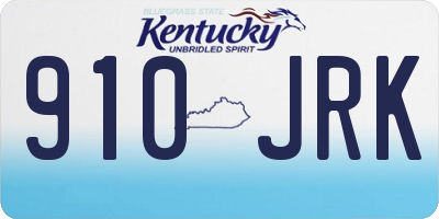 KY license plate 910JRK
