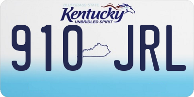 KY license plate 910JRL