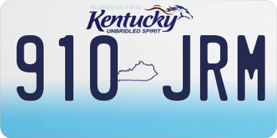KY license plate 910JRM
