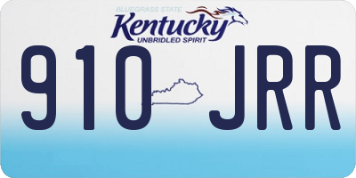 KY license plate 910JRR