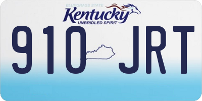 KY license plate 910JRT