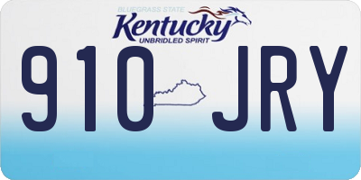 KY license plate 910JRY