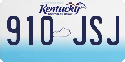 KY license plate 910JSJ