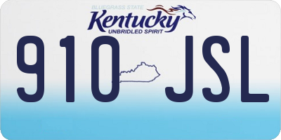 KY license plate 910JSL