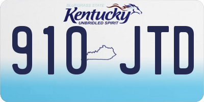 KY license plate 910JTD