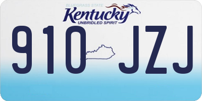 KY license plate 910JZJ