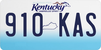 KY license plate 910KAS