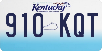 KY license plate 910KQT