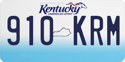 KY license plate 910KRM