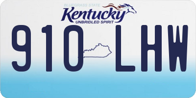 KY license plate 910LHW
