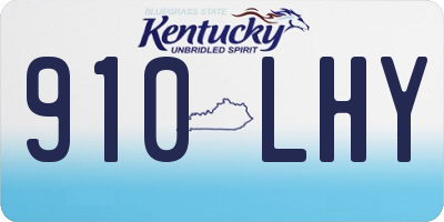 KY license plate 910LHY