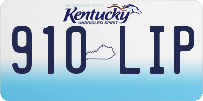 KY license plate 910LIP