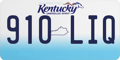 KY license plate 910LIQ