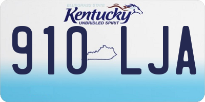 KY license plate 910LJA