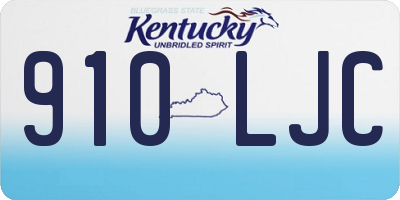 KY license plate 910LJC
