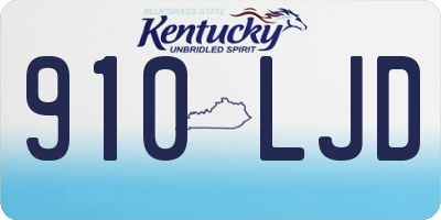 KY license plate 910LJD