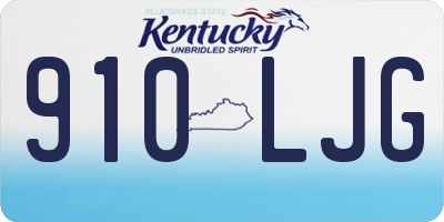 KY license plate 910LJG