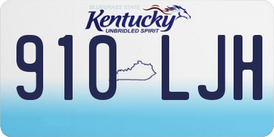 KY license plate 910LJH